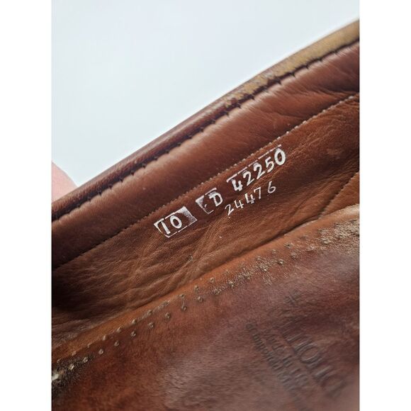 Allen Edmons 2 Eye Men's Penny Loafer Size 10 D‎ Vibram Gumlite Sole Pebbled - Picture 9 of 13